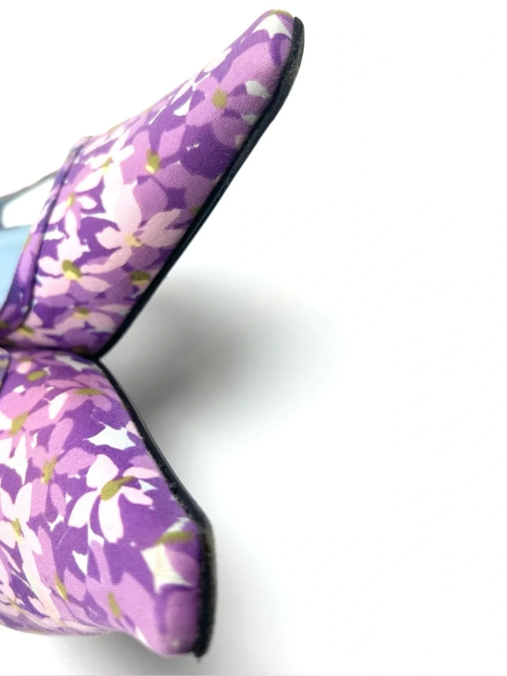 Vintage Moschino Cheap & Chic Purple Floral Slingback Heel‎ Women’s 39 Spring